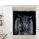 Bathroom Fall Shower Curtain Decorative Owl Pattern Washable Shower Art Liner