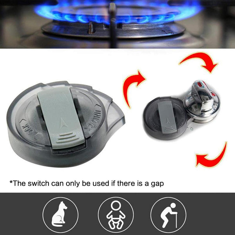 Gas Stove Oven Burner Knob Locks For Protection Children Kitchen Safety_