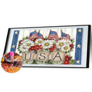 Diamond Painting Independence Day Full Round Drill Rhinestone Picture