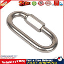Stainless Steel Screw Lock Quick Links Chain Climbing Carabiner Hook (M6) Newly