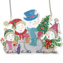 DIY Applique Diamond Snowman Christmas Tree Wall Hanger Acrylic Kit Pendant