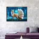 Full Round Diamond Painting Nine Tailed Fox 5D DIY Wall Picture Mosaic Drawing