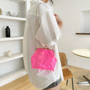 Fashion Transparent PVC Shoulder Bags Women Girls Clip Buckle Crossbody Bags