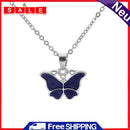 Color Changing Butterfly Necklace Elegant Clavicle Chain Pendant Women Jewelry