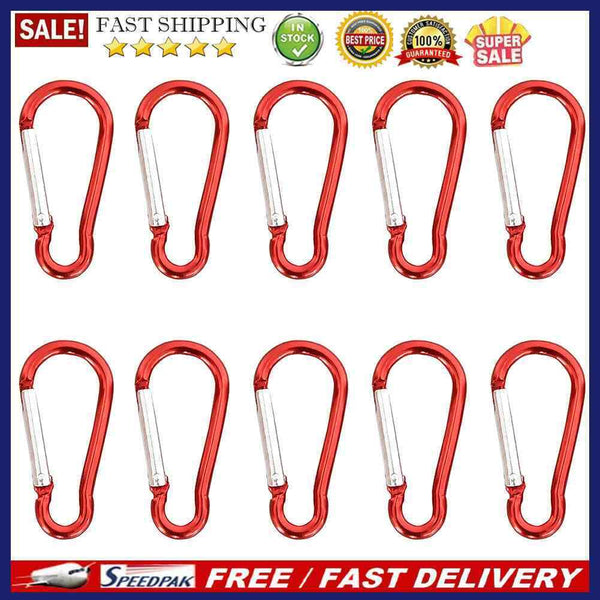 10pcs Spring Aluminum Backpack Carabiner Hiking Camping Hang Holder Clip Buck