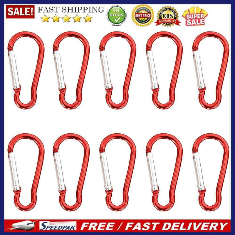 10pcs Spring Aluminum Backpack Carabiner Hiking Camping Hang Holder Clip Buck