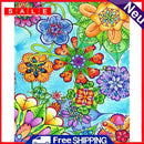 Colorful Flower Oil Paint By Numbers DIY Home Decoration Wall Art Picture Kit
