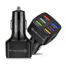 6 USB Phone Car Charger Adapter QC 3.0 LED Display Fast Charging Car Accessorie`