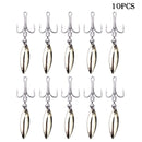 Rotating Sequin Lure Metal Barbed Fishing 3-Hook Freshwater Freshwater Fish H