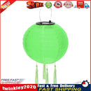 Solar Nylon Lantern Lamp Waterproof Hanging Light Festival Decor (Green) Newly