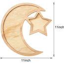 Wooden Eid Mubarak Ramadan Table Dessert Pastry Servings Trays Muslim Decors