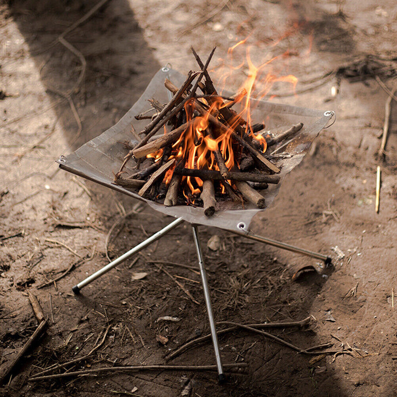 Mountainhiker Camping Folding Fire Rack Stainless Steel Campfire Rack Stove