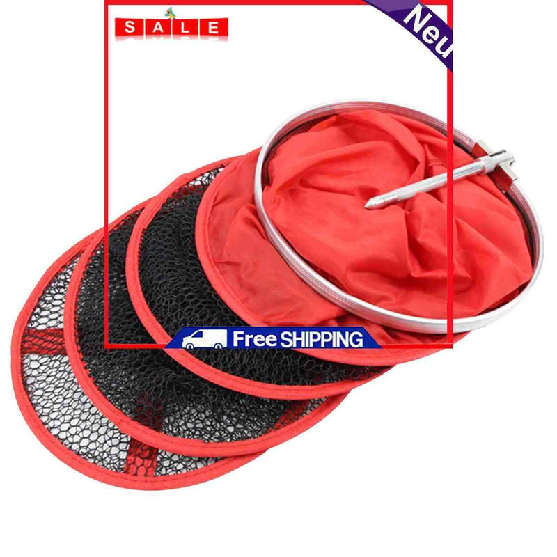 Aluminum Fishing Net Cage Collapsible Durable Rubberized Net Bag Fish Guard