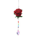 Diamond Drill Rainbow Collection Hang Crystal Prisms Wind Chime (Rose)