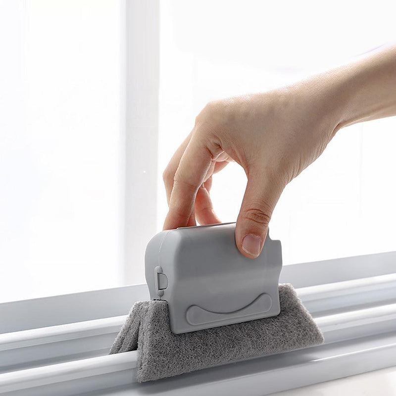 Groove Cleaning Window Brush Corners Gaps Household Cleaner Tool (Beige)