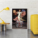 5D DIY Full Round Drill Diamond Painting Flag Queen Home Wall Art Craft Gift