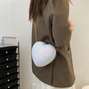 Elegant Sequins Heart-shaped Messenger Bag Shiny Glitter Ladies Purse Handbags