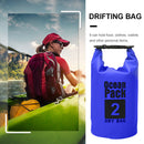 Waterproof Dry Bag Pack Sack Swimming Kayaking Boat Trekking (2L Dark Blue)