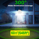 436 LED Solar Powered Lights Outdoor Bright PIR Motion Sensor Lamp (Two)