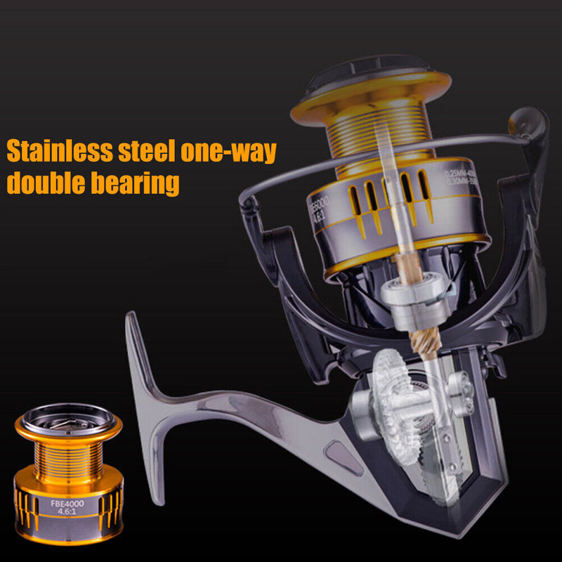 8kg 4.6/1 Gear Ratio Fishing Reel Metal Line Cup Spinning Wheel (FBE3000)