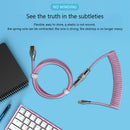 Type-C to USB Cable Mechanical Keyboard Aviation Connector Spiral Aviator Wire