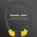 5-Digit Bike Combination Locks Scooter Wire Lock (Black+Yellow 17.2x570mm) Newly