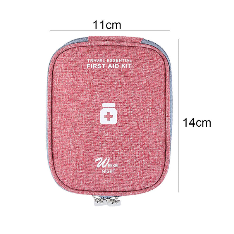 Outdoor First Aid Kit Bag Portable Medicine Storage Case (Red 14x11cm) Newly