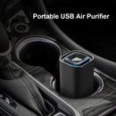 Portable USB Negative Ion Air Purifier w/ Filter Home Odor Remover (Black)
