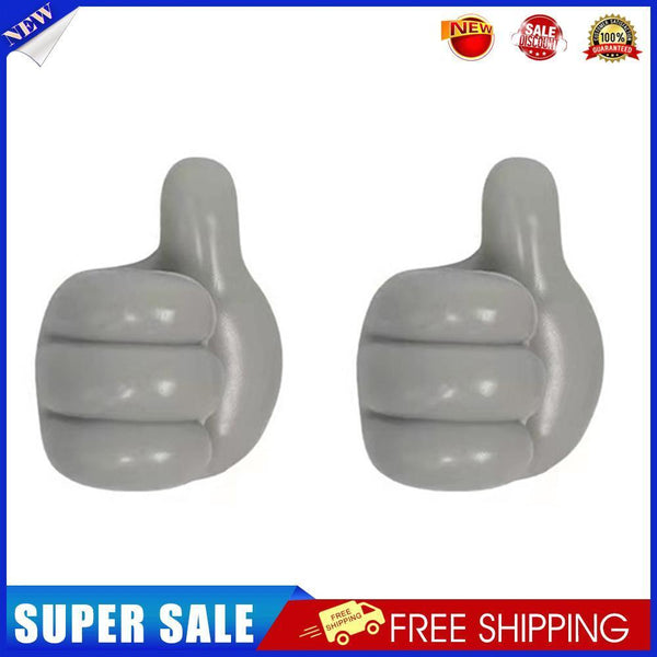 2pcs Hand Shape Cable Winder Desktop Wire Clips Toothbrush Holder (Grey)