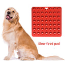 Pet Dogs Cats Slow Food Bowls Lick Mat Silicone Pet Treat Dispensing (Red) Newly