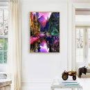 5D DIY Diamond Painting Kits Tree Lake Full Round Drill Wall Decor Art Craf