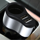 VODOOL usb Car Charger Adapter with 1 Socket Cigarette Lighter and 2 USB