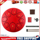 6 inch 8 Tune Hand Pan Tank Steel Tongue Drum Percussion Instrument (Red)