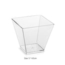 50pcs Disposable Plastic Transparent Yogurt Mousses Dessert Appetizer Cups