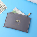 Women PU Leather Mini Credit Card ID Card Multi-slot Card Holder Fashion Wall