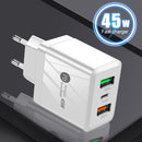 #A PD 25W + Dual QC3.0 Mobile Phone Wall Charging Chargers for Phone 13 Pro Xiao