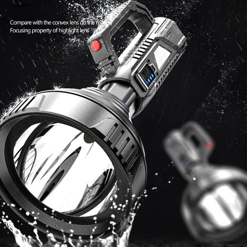 Waterproof Multi-Function Long-Range Lighting Portable Rechargeable Searchlight