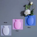 Living Room Decor Silicone Sticky Vase Wall Stick Flowers Container Plant Vases