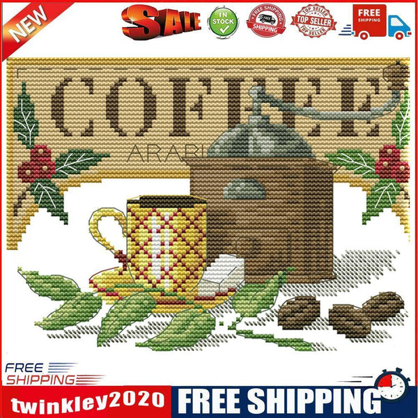 Cross Stitch Printed Embroidery DIY Needlework 14CT Stamped (J174 Tea)