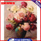 DIY Flowers in Vase Oil Paint by Numbers Coded Hand Painted Acrylic Drawing Gift