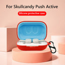 Wireless Earphone Box Cover Case with Hook for Skullcandy Push Active (Red)