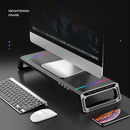 T1 Universal Monitor Stand Riser RGB 4 USB Charging Desk Organizer Support Rack