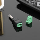 6.35mm Mono TS Male to AV Screw Video Balun Terminal Adapter Converter Plug