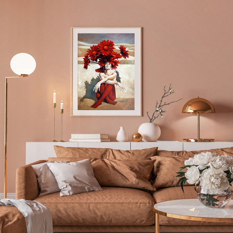 Flowers 40x50cm Oil Paint By Numbers Picture DIY Painting