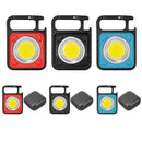 LED Keychain Flashlight USB 500 Lumens Outdoor Camping Working Light (Black)