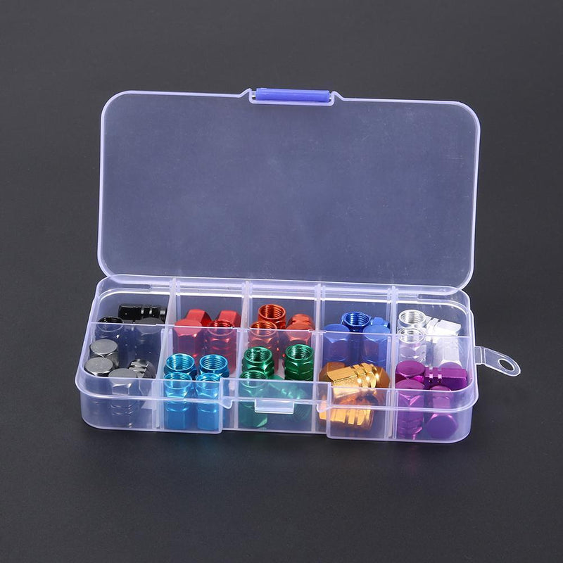 40pcs Aluminum Alloy Car Wheel Tyre Schrader Valve Stem Caps Covers (A) Newly