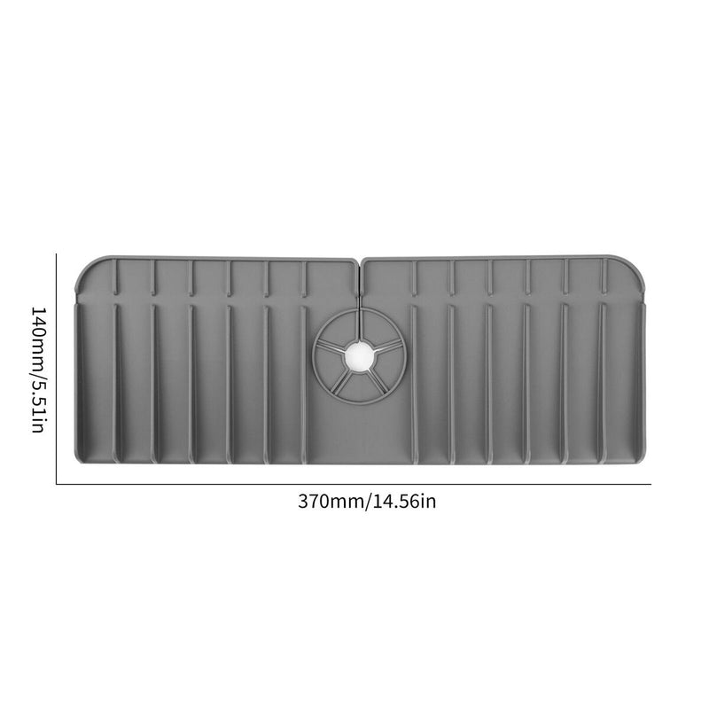 Silicone Kitchen Faucet Absorbent Mat Sink Water Splash Odor Guard (Grey) Newly