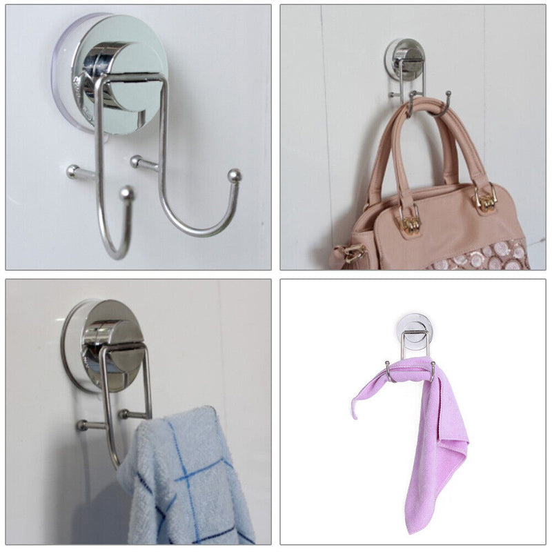 Wall Coat Rack Towel Clothes Storage Hanging Hooks Household Powerful Vacuum