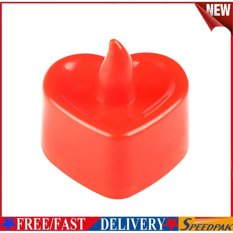 24pcs LED Tealight Candles Lamp Romantic Wedding Party Home Decor (Red)