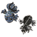 Crystal Fish Brooches Pin Women Alloy Shinny Rhinestone Goldfish Brooch Pin